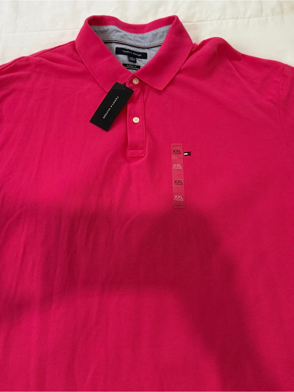 Tommy Hilfiger Men’s Bright Pink Polo Shirt